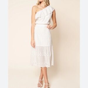 White two piece midi set